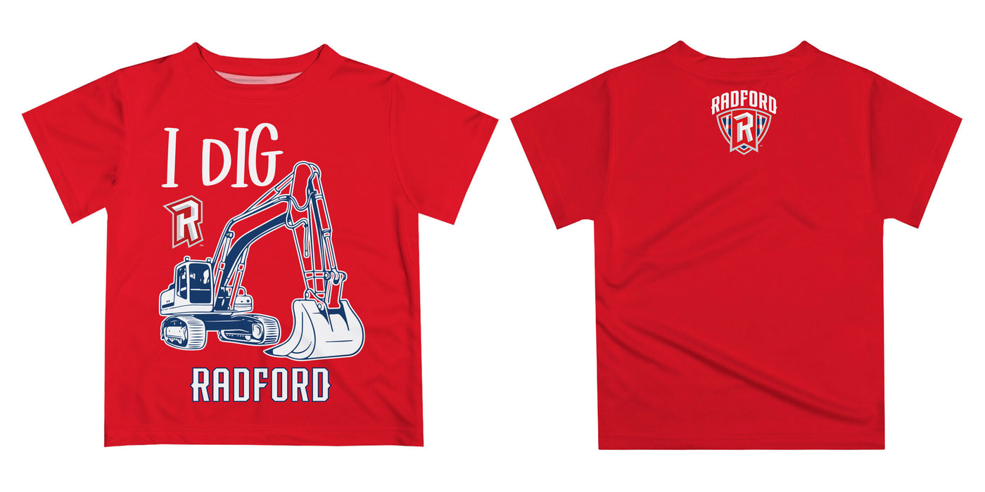 Radford University Highlanders Vive La Fete Excavator Boys Game Day Red Short Sleeve Tee - Vive La Fête - Online Apparel Store