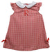 Rose Hulman Fightin' Engineers Embroidered Red Cardinal Gingham A Line Dress