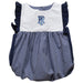 Rhode Island Rams Embroidered Navy Gingham Girls Bubble