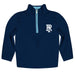 Rhode Island Rams Hand Sketched Vive La Fete Impressions Artwork  Navy Quarter Zip Pullover V1