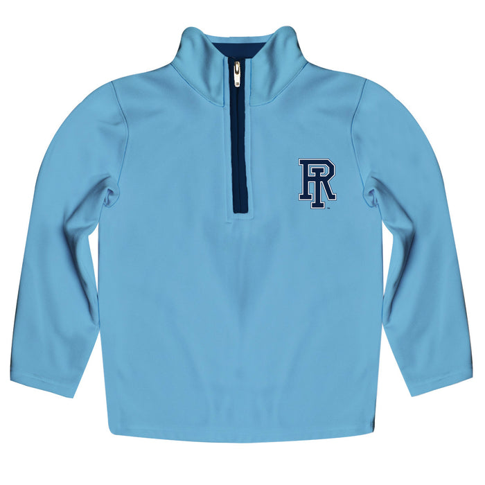 Rhode Island Rams Hand Sketched Vive La Fete Impressions Artwork  Light Blue Quarter Zip Pullover V1