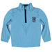 Rhode Island Rams Hand Sketched Vive La Fete Impressions Artwork  Light Blue Quarter Zip Pullover V1