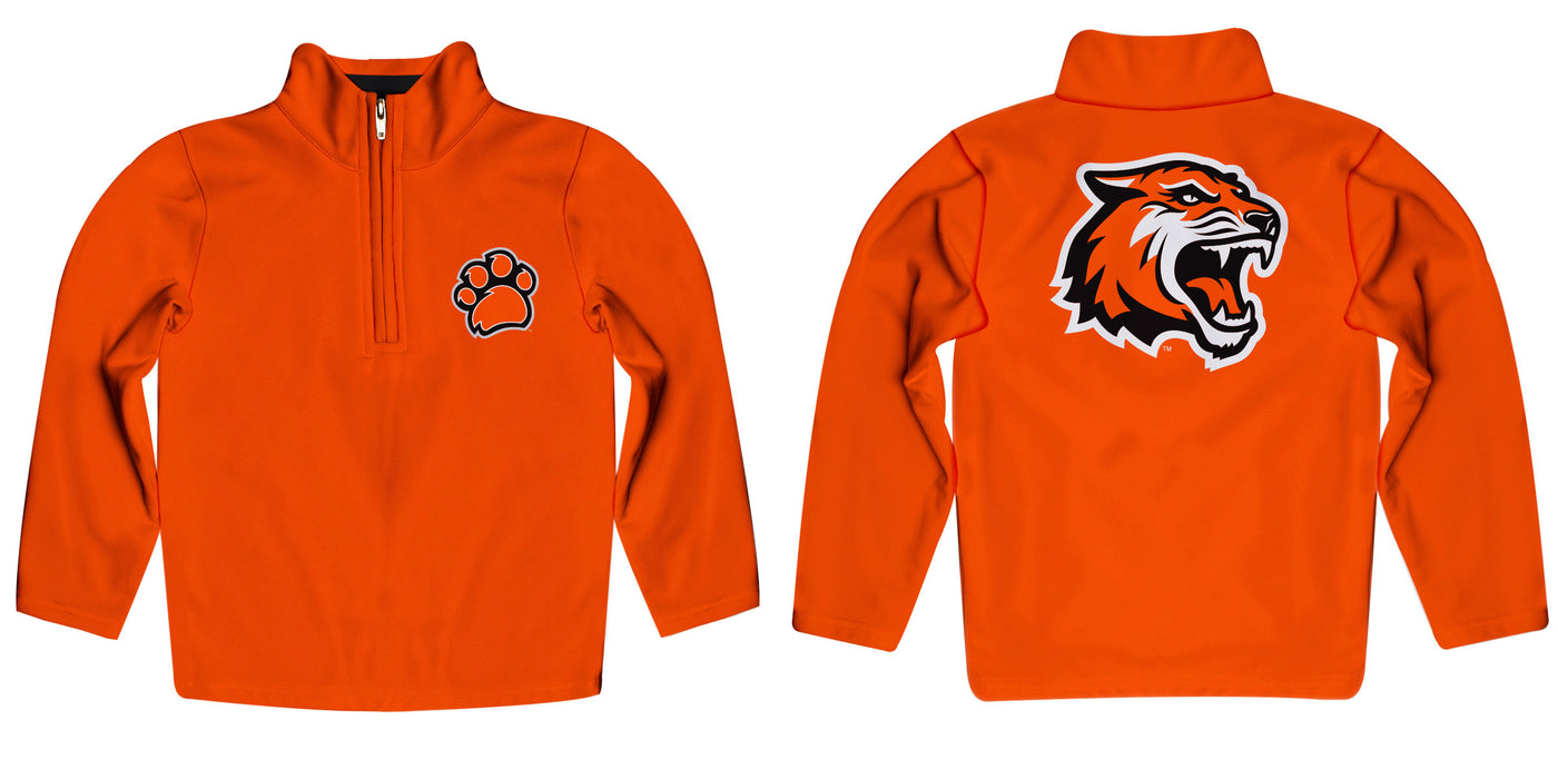 RIT Tigers Vive La Fete Game Day Solid Orange Quarter Zip Pullover Sleeves