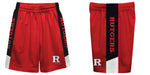 Rutgers Scarlet Knights Vive La Fete Game Day Red Stripes Boys Solid Black Athletic Mesh Short - Vive La Fête - Online Apparel Store