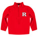 Rutgers State University Scarlet Knights Vive La Fete Game Day Solid Red Quarter Zip Pullover Sleeves