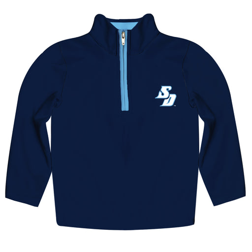 San Diego Toreros Hand Sketched Vive La Fete Impressions Artwork  Blue Quarter Zip Pullover V1