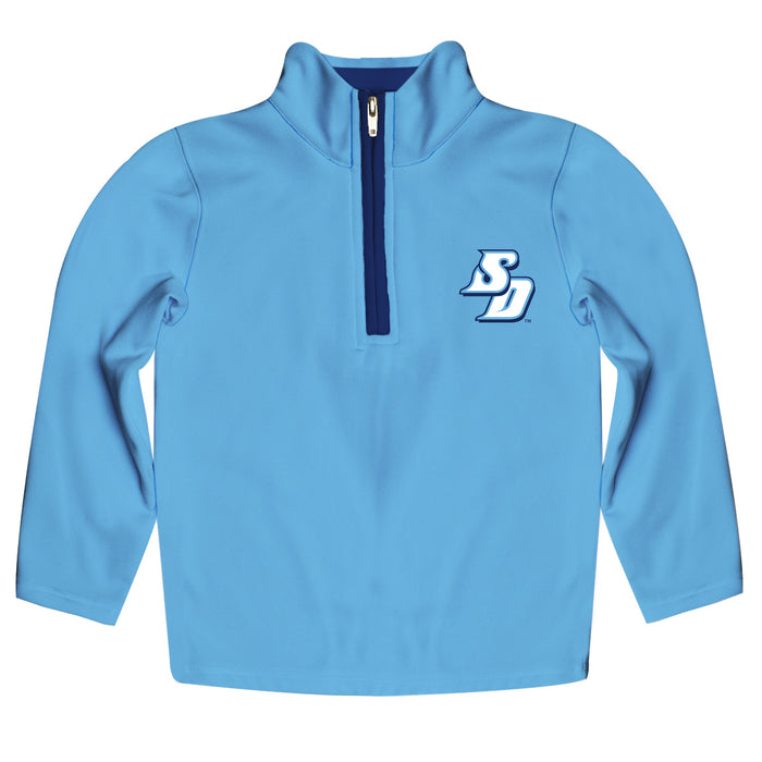 San Diego Toreros Hand Sketched Vive La Fete Impressions Artwork  Light Blue Quarter Zip Pullover V1