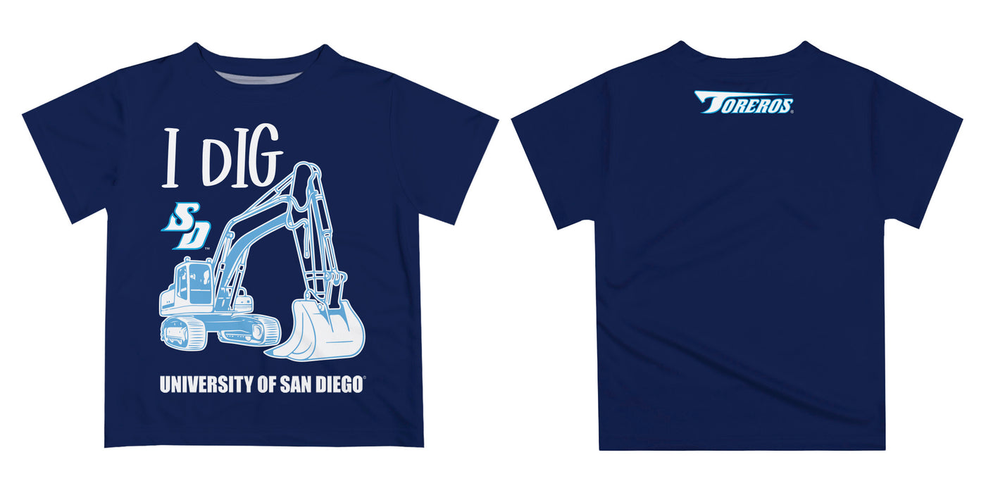 San Diego Toreros Vive La Fete Excavator Boys Game Day Blue Short Sleeve Tee - Vive La Fête - Online Apparel Store