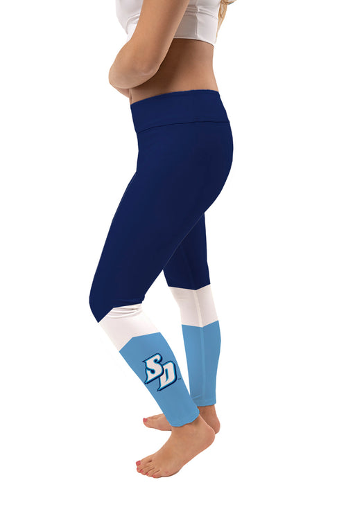 San Diego Toreros Vive La Fete Game Day Collegiate Ankle Color Block Women Blue White Yoga Leggings - Vive La Fête - Online Apparel Store