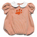 Sam Houston Bearcats Embroidered Orange Gingham Girls Baby Bubble Short Sleeve