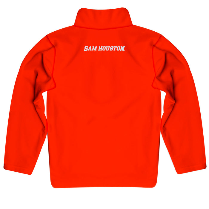 Sam Houston Bearkats Vive La Fete Logo and Mascot Name Womens Orange Quarter Zip Pullover - Vive La Fête - Online Apparel Store