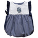 State College of Florida Manatees Embroidered Navy Gingham Girls Bubble