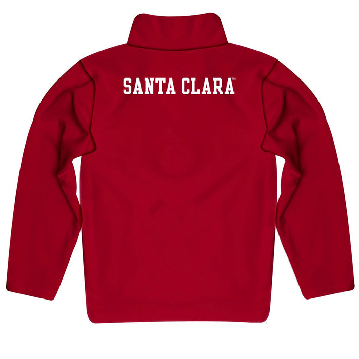 Santa Clara Broncos SCU Vive La Fete Game Day Solid Maroon Quarter Zip Pullover Sleeves