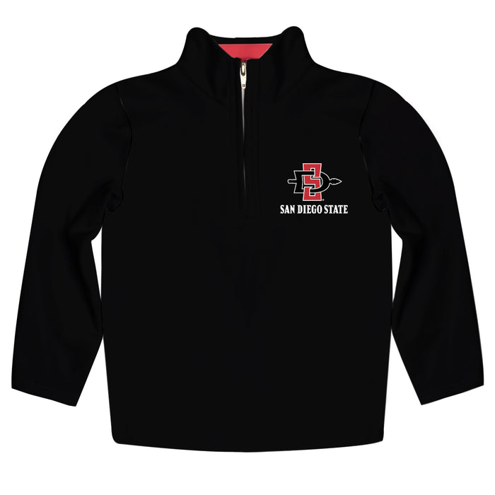 San Diego State Aztecs Vive La Fete Logo and Mascot Name Womens Black Quarter Zip Pullover