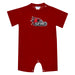 Southeast Missouri Redhawks Embroidered Red Knit Short Sleeve Boys Romper