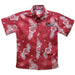 Rose Hulman Fightin' Engineers Red Cardinal Hawaiian Short Sleeve Button Down Shirt