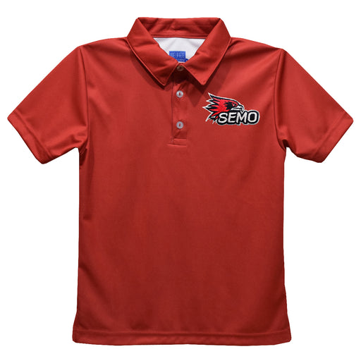 Southeast Missouri Redhawks Embroidered Red Short Sleeve Polo Box Shirt