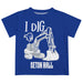 Seton Hall University Pirates Vive La Fete Excavator Boys Game Day Blue Short Sleeve Tee