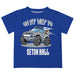 Seton Hall University Pirates  Vive La Fete Monster Truck Boys Game Day Blue Short Sleeve Tee