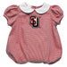 Seattle University Redhawks Embroidered Red Cardinal Gingham Baby Bubble Short Sleeve