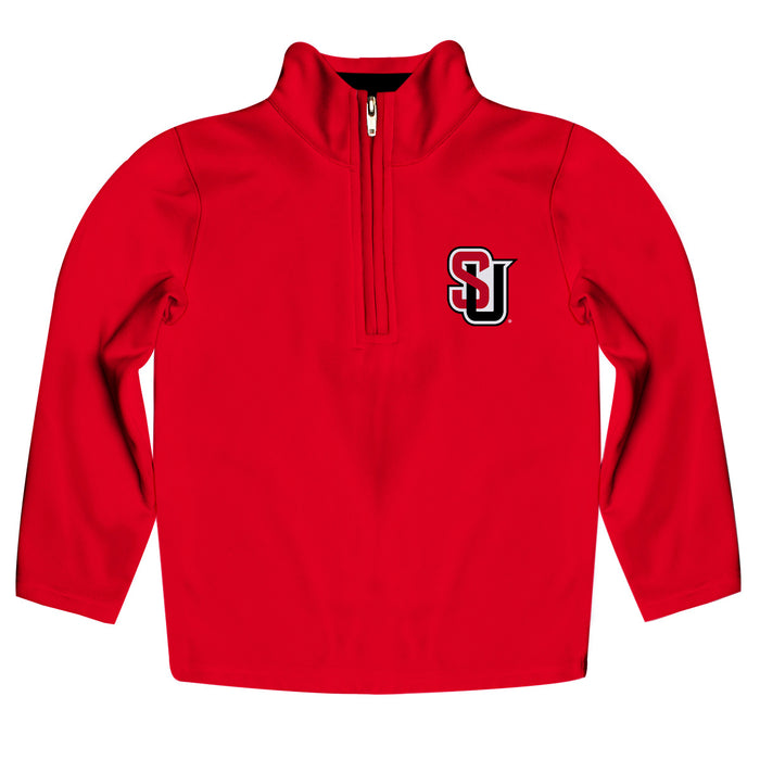 SeattleU Redhawks Vive La Fete Logo and Mascot Name Womens Red Quarter Zip Pullover