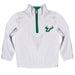 South Florida Bulls USF Hand Sketched Vive La Fete Impressions Artwork  White Quarter Zip Pullover V1