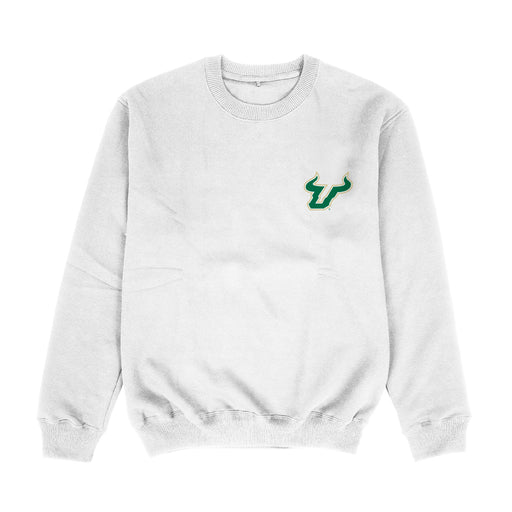 South Florida Bulls USF Hand Sketched Vive La Fete Impressions Artwork Womens  White Crewneck Sweatshirt