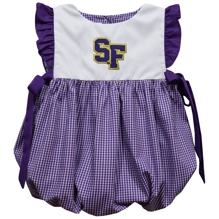 San Francisco State Gators SFSU Embroidered Purple Gingham Girls Bubble