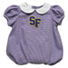 San Francisco State Gators SFSU Embroidered Purple Gingham Baby Bubble Short Sleeve