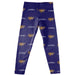 San Francisco State Gators SFSU Vive La Fete Girls All Over Two Logos Elastic Waist Classic Play Purple Leggings Tights