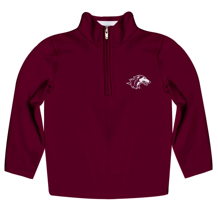 SIU Salukis Vive La Fete Logo and Mascot Name Womens Maroon Quarter Zip Pullover