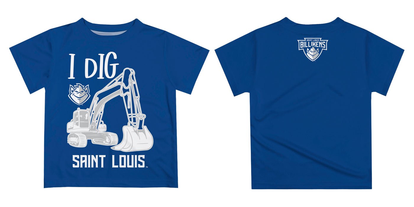 Saint Louis University Billikens SLU Vive La Fete Excavator Boys Game Day Blue Short Sleeve Tee - Vive La Fête - Online Apparel Store