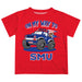 SMU Mustangs  Vive La Fete Monster Truck Boys Game Day Red Short Sleeve Tee