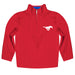 SMU Mustangs Vive La Fete Women Solid Red Quarter Zip Pullover Sleeves