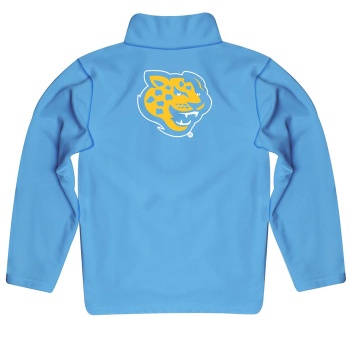 Southern University Jaguars Vive La Fete Game Day Solid Blue Quarter Zip Pullover Sleeves