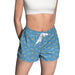 Southern University Jaguars Vive La Fete Game Day All Over Logo Women Blue Lounge Shorts