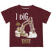 Texas State University Bobcats TXST Vive La Fete Excavator Boys Game Day Maroon Short Sleeve Tee