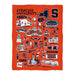 Syracuse University Orange Vive La Fete Impressions Artwork Plush Soft Minky Blanket 36 x 48 Minky Blanket