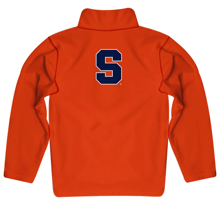 Syracuse Orange Vive La Fete Game Day Solid Orange Quarter Zip Pullover Sleeves