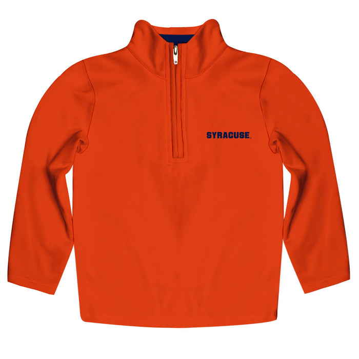 Syracuse Orange Vive La Fete Game Day Solid Orange Quarter Zip Pullover Sleeves