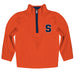 Syracuse Orange Hand Sketched Vive La Fete Impressions Artwork  Orange Quarter Zip Pullover V1