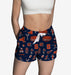 Syracuse Orange Repeat Print Hand Sketched Vive La Fete Impressions Artwork Womens Blue Lounge Shorts