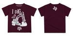 Texas A&M Aggies Vive La Fete Excavator Boys Game Day Aggie Maroon Short Sleeve Tee - Vive La Fête - Online Apparel Store