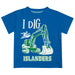 Texas A&M Corpus Christi Islanders TAMU-CC Vive La Fete Excavator Boys Game Day Blue Short Sleeve Tee