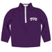 TCU Horned Frogs Hand Sketched Vive La Fete Impressions Artwork  Purple Quarter Zip Pullover V1