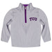 TCU Horned Frogs Hand Sketched Vive La Fete Impressions Artwork  Gray Quarter Zip Pullover V1