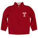 Temple Owls Vive La Fete Logo and Mascot Name Womens Red Quarter Zip Pullover