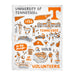 Tennessee Vols White Hand Sketched Vive La Fete Impressions Artwork Plush Soft Minky Blanket 36 x 48