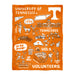 Tennessee Vols Orange Hand Sketched Vive La Fete Impressions Artwork Plush Soft Minky Blanket 36 x 48