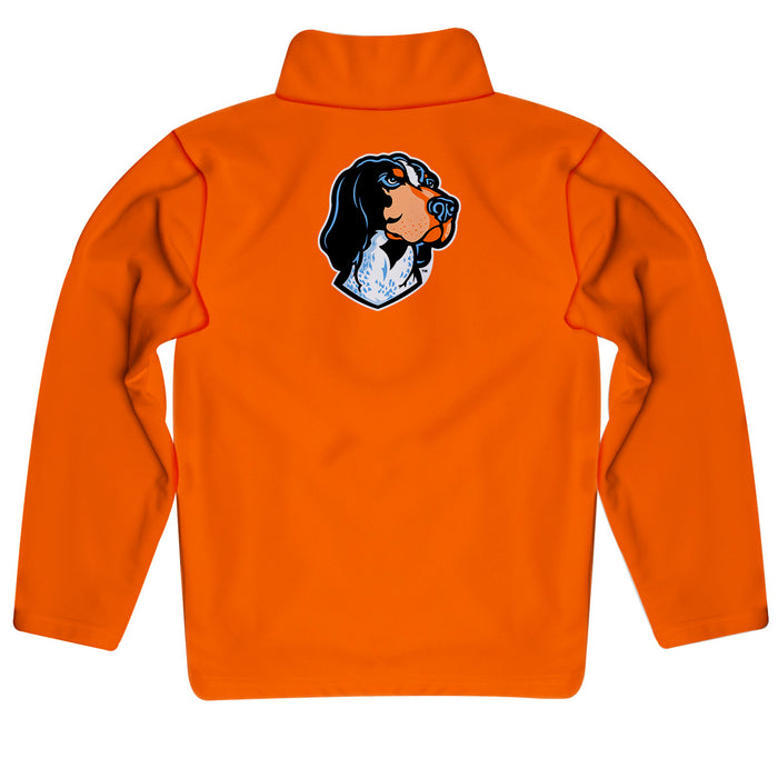 Tennessee Vols Vive La Fete Game Day Solid Orange Quarter Zip Pullover Sleeves